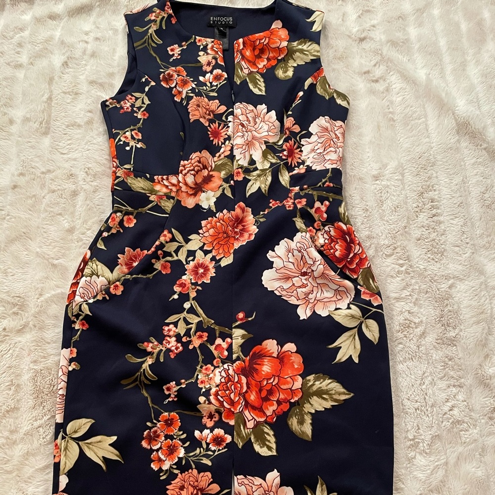 Enfocus Studio Sleeveless Floral Midi Dress